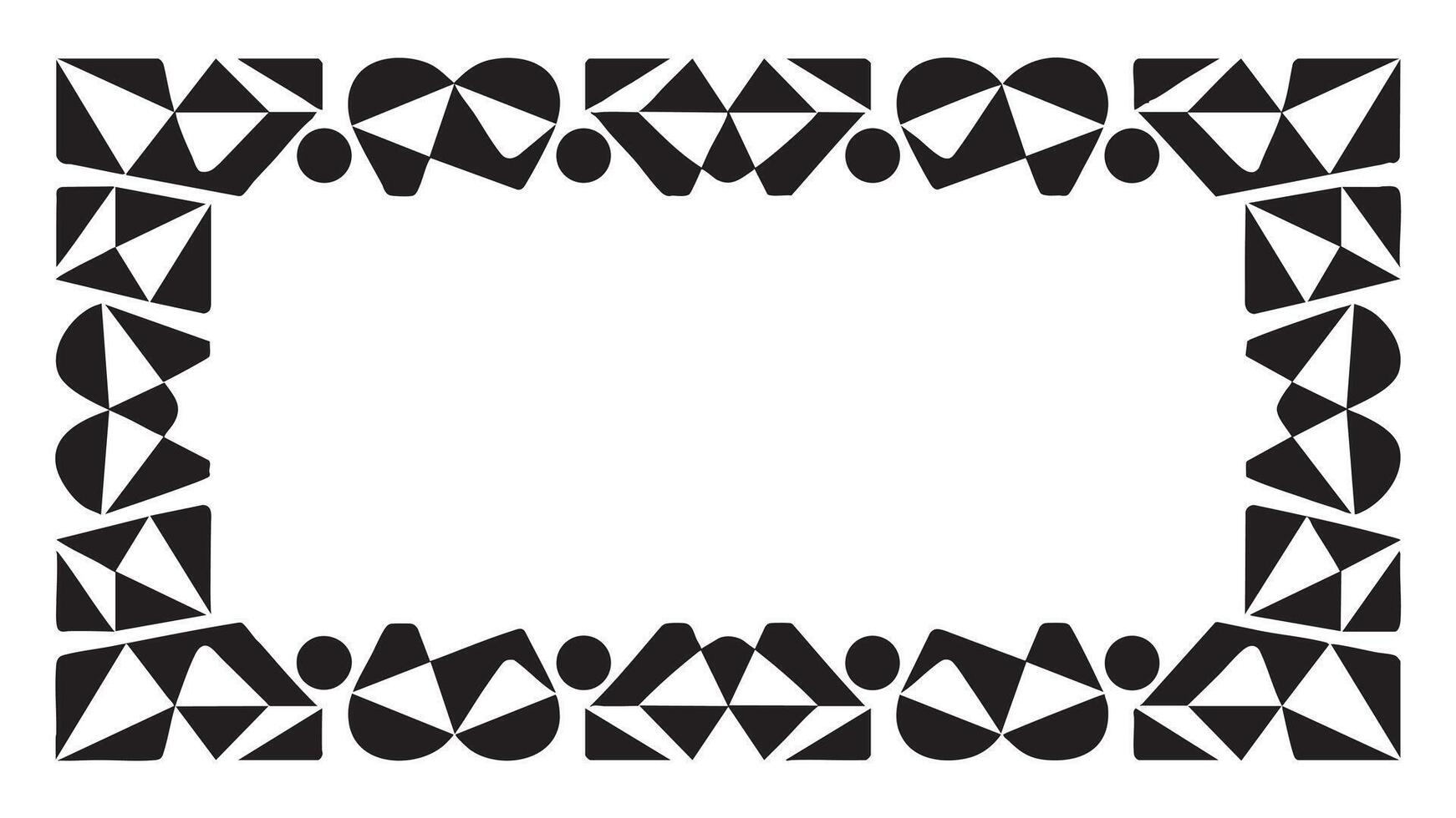 Seamless Repeating Pattern Designed As Abstract Silhouette Frame Clean Two Dimensional Artistic Decorative Layout vector