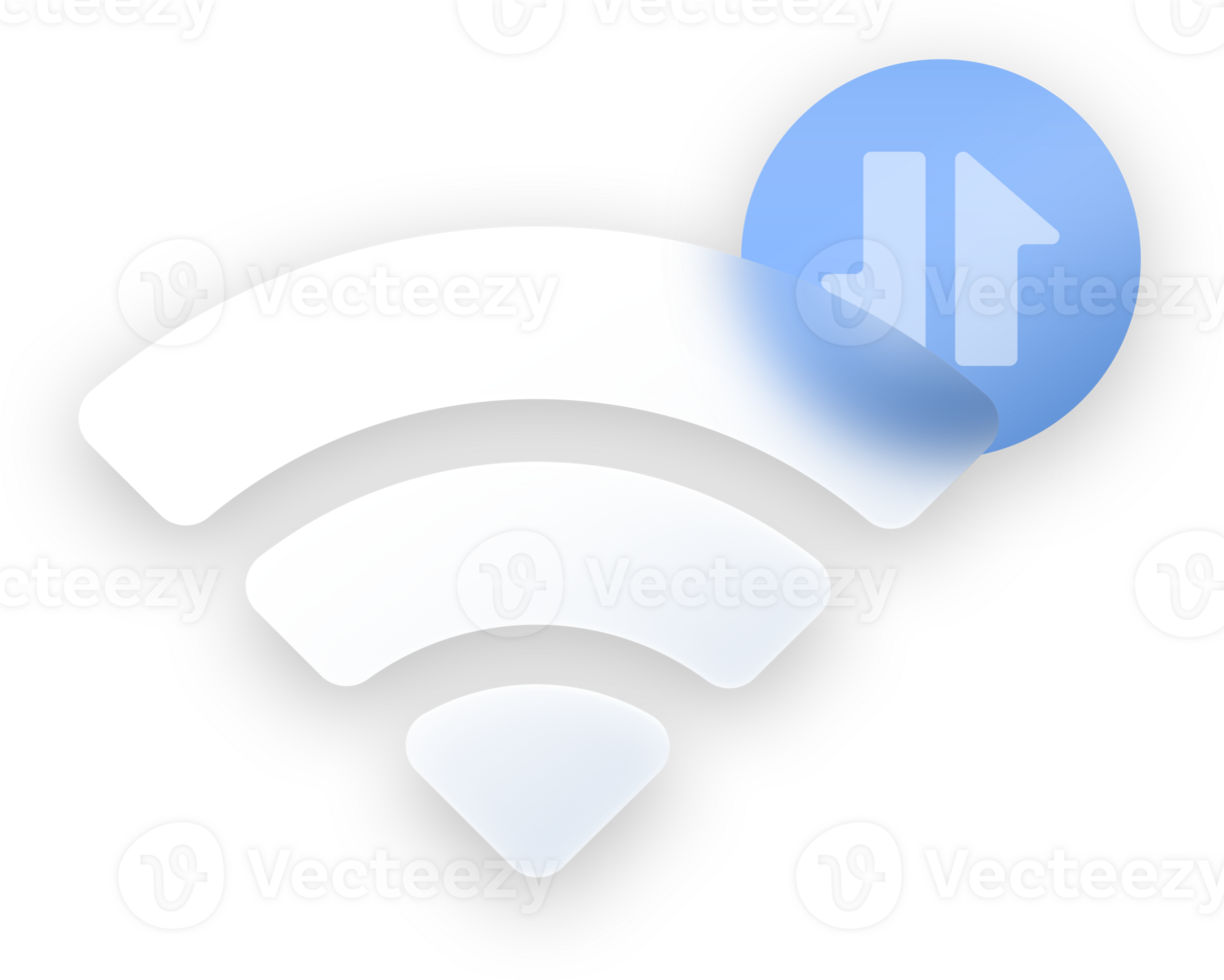 Wi-Fi pulsante e icona elementi, vetromorfico trasparente e lucido stile per ui UX applicazione design. png