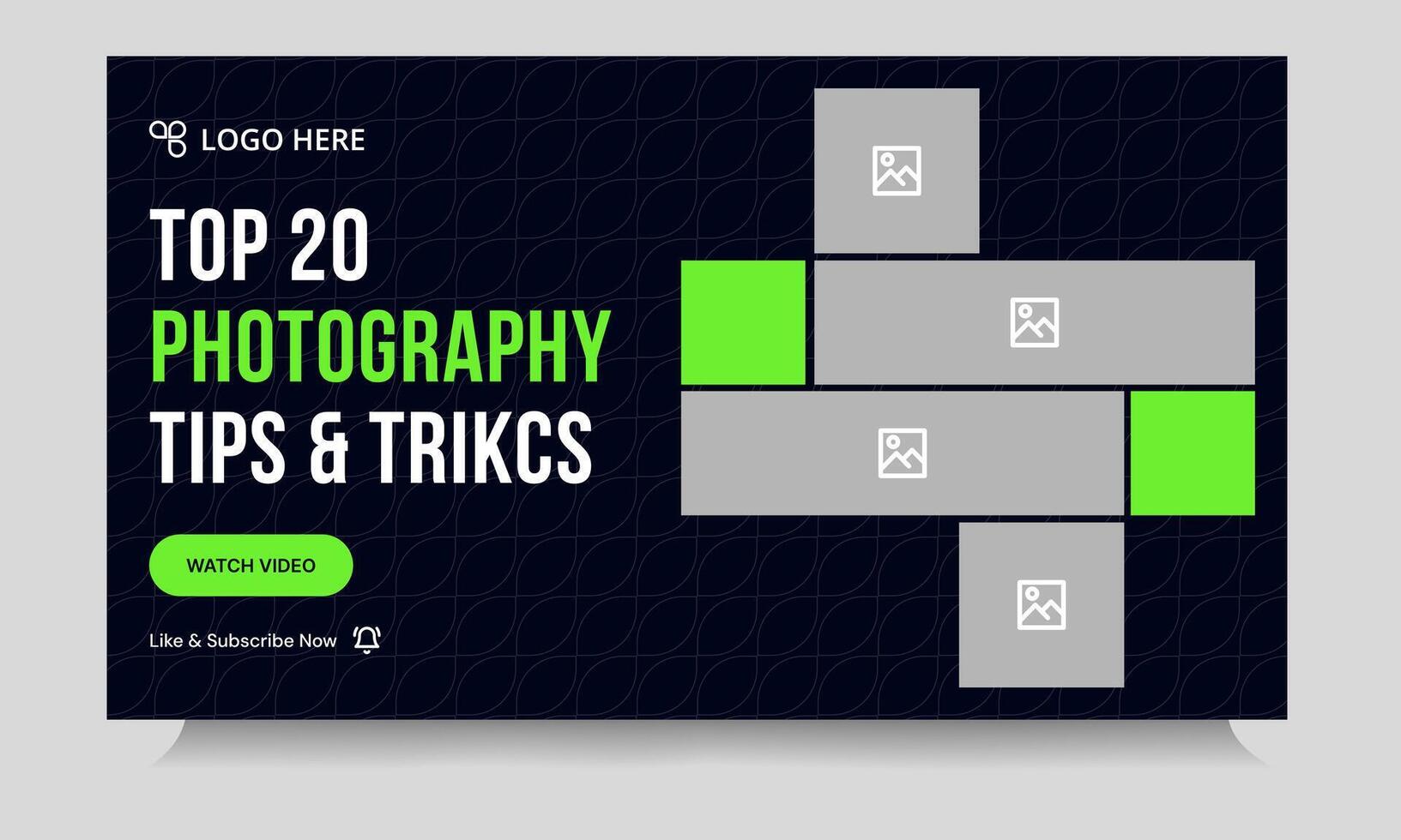 Daily reel photography tips and tricks thumbnail banner design, daily photography techniques cover banner design, fully customizable eps 10 file format vector