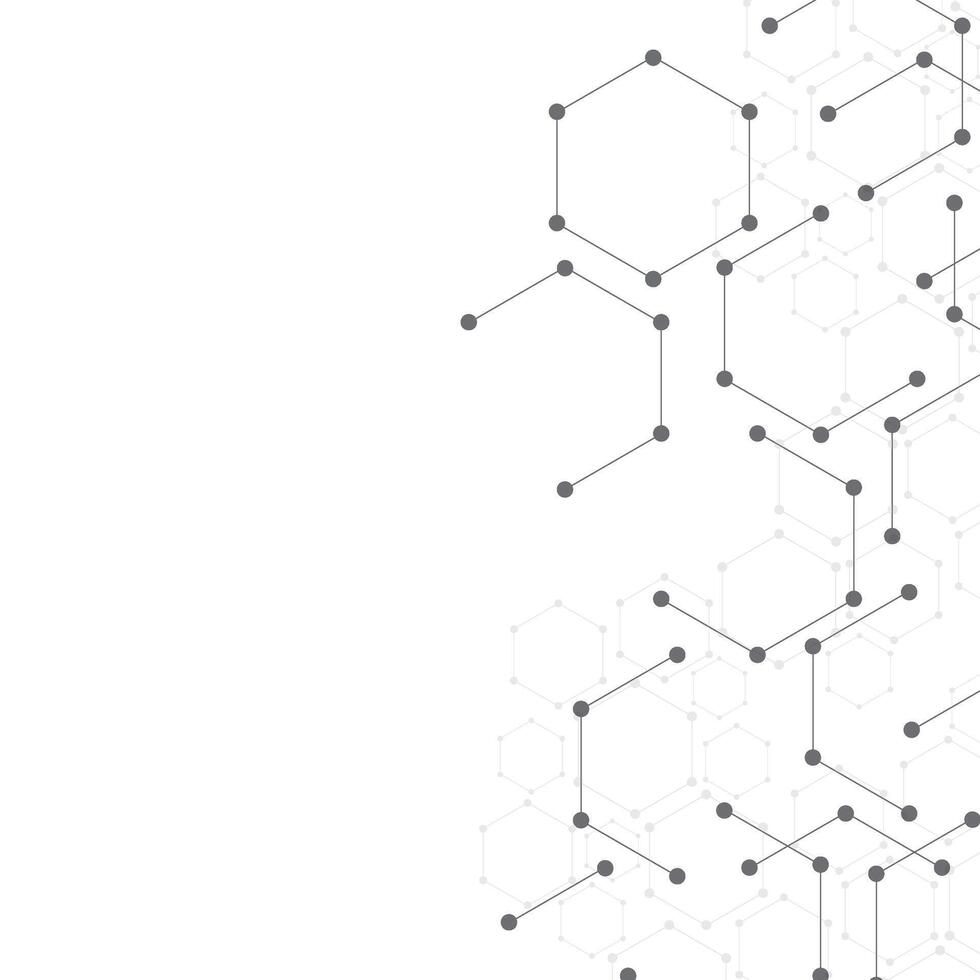 Technology hexagon pattern. Abstract geometric shape technology digital hi tech isolated on white background vector