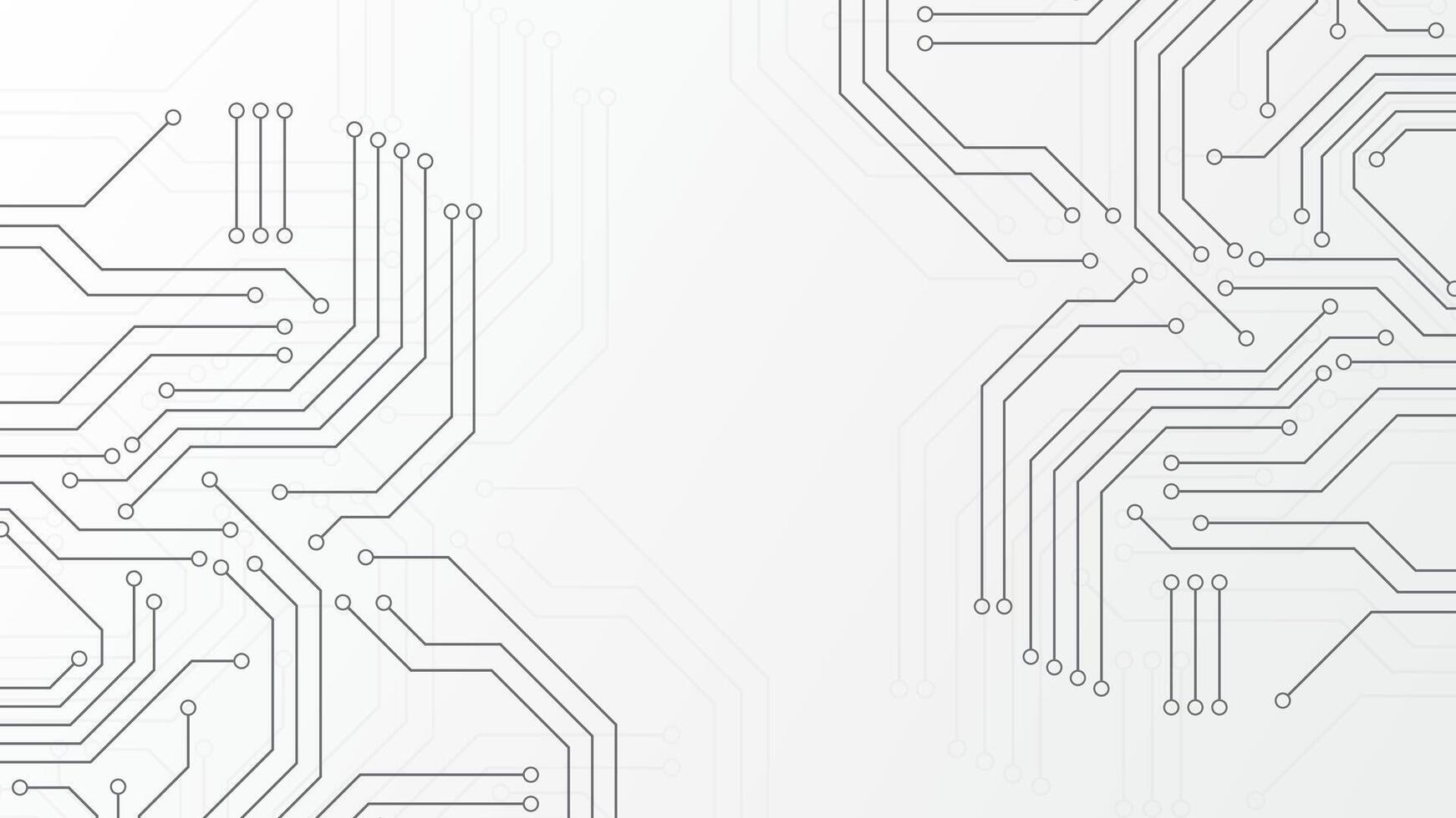 Circuit board CPU microchip conductor scheme electronic background. Microelectronics Circuits board white background. vector