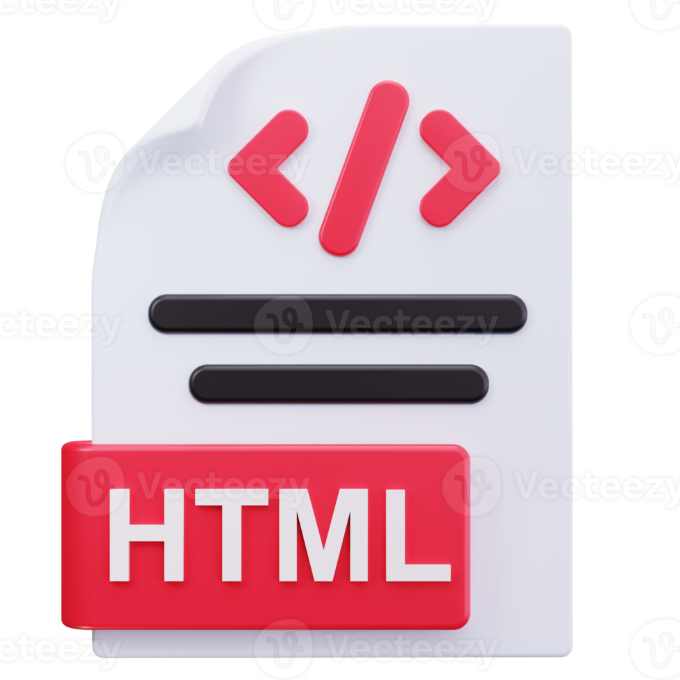 3d ícone html Arquivo rede codificação png