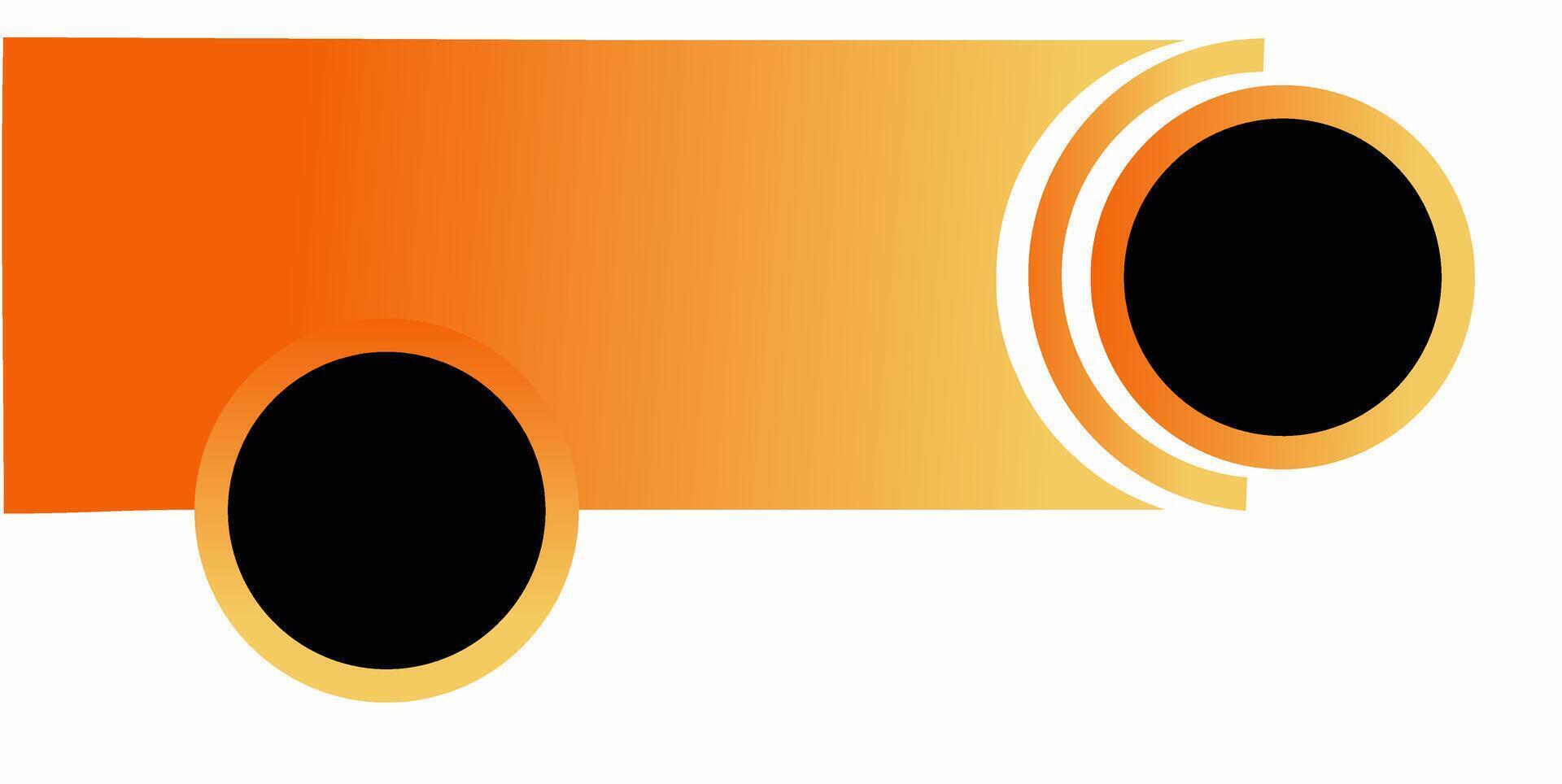 Orange and Yellow Abstract Design Template with Circular Frames for Media vector