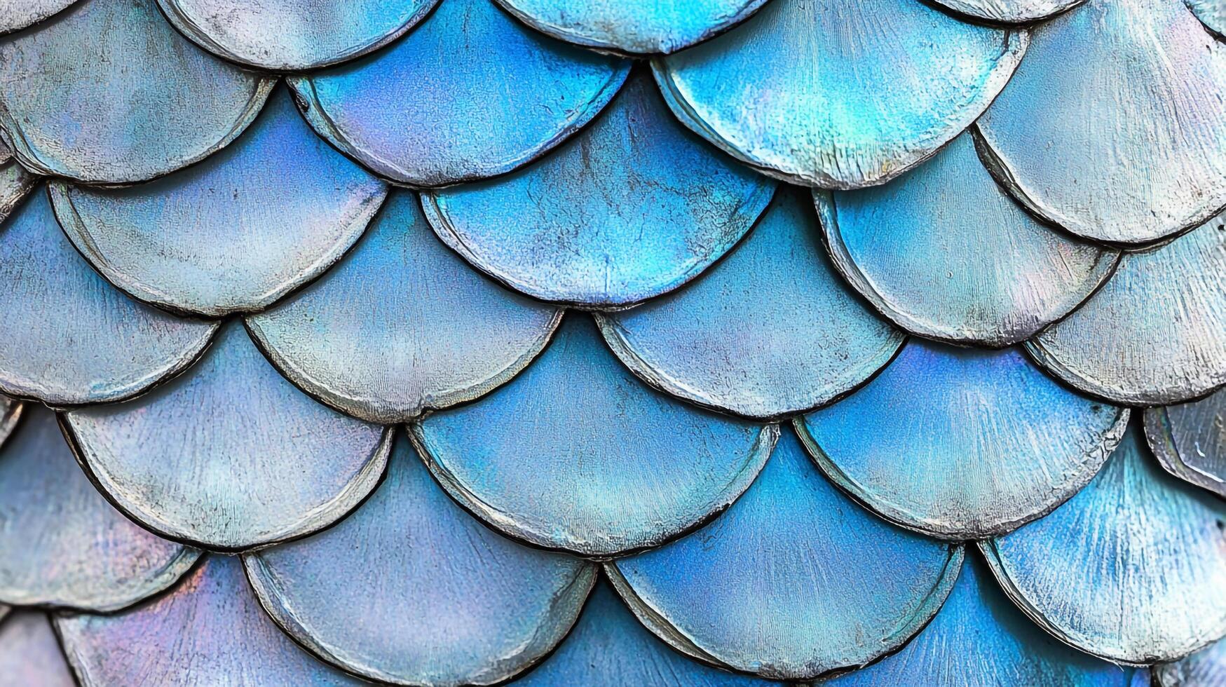 Blue iridescent fish scales texture background pattern photo