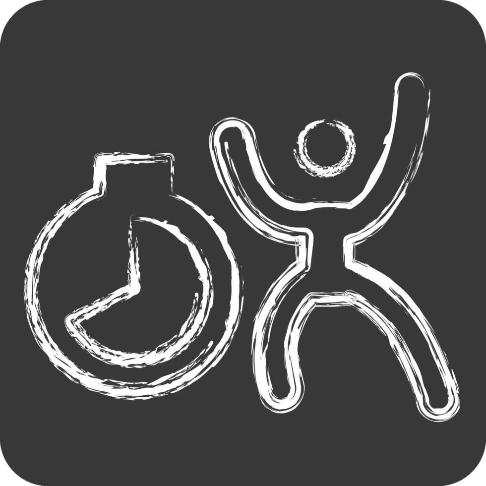 Icon Countdown. related to New Year symbol. chalk Style. design editable vector