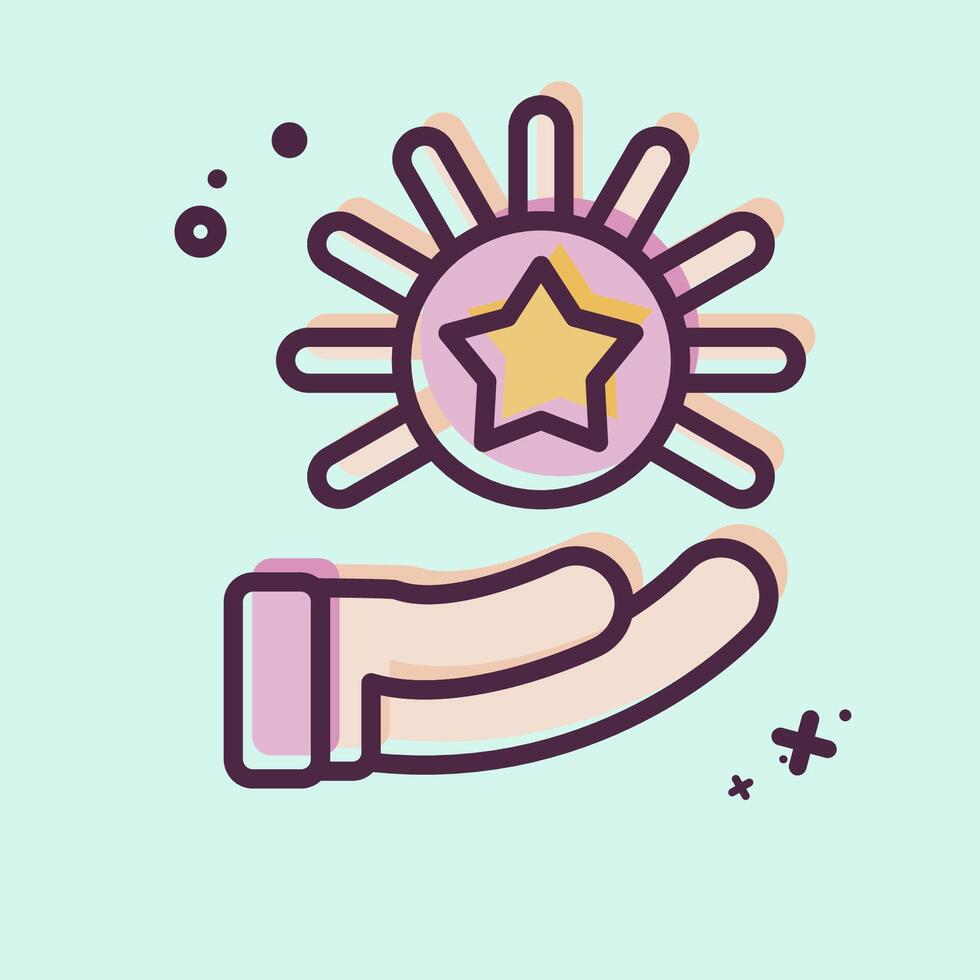 Icon Wishes. related to New Year symbol. MBE style. design editable vector