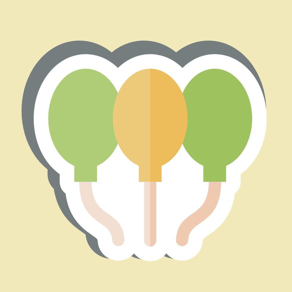 Sticker Balloons. related to New Year symbol. design editable vector