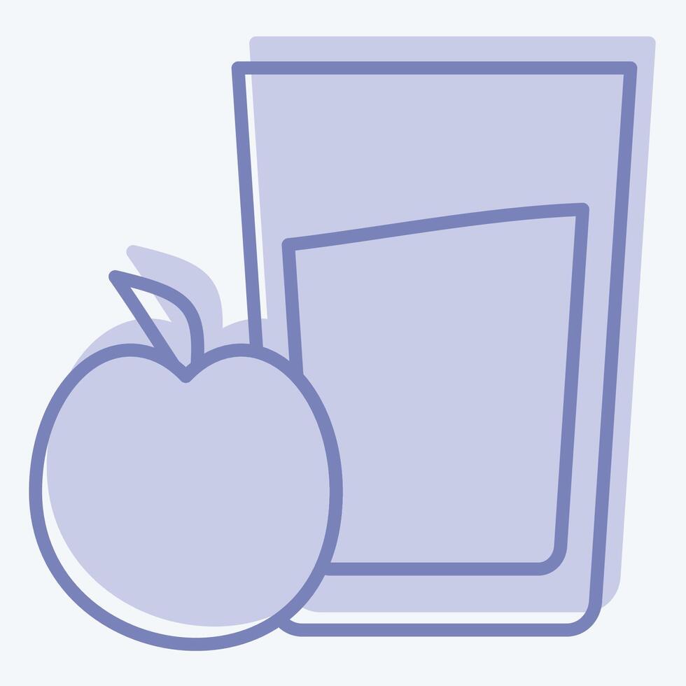 Icon Apple Juice. related to Beverages symbol. two tone style. design editable vector