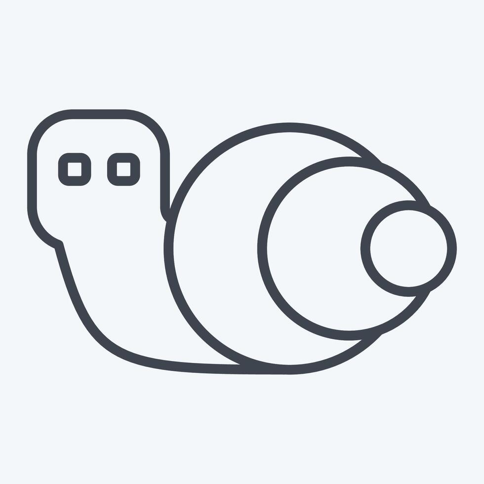 Icon Snail. related to Animals symbol. line style. design editable vector