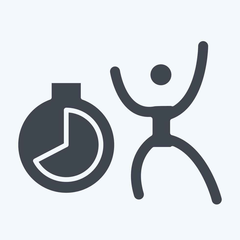 Icon Countdown. related to New Year symbol. glyph style. design editable vector