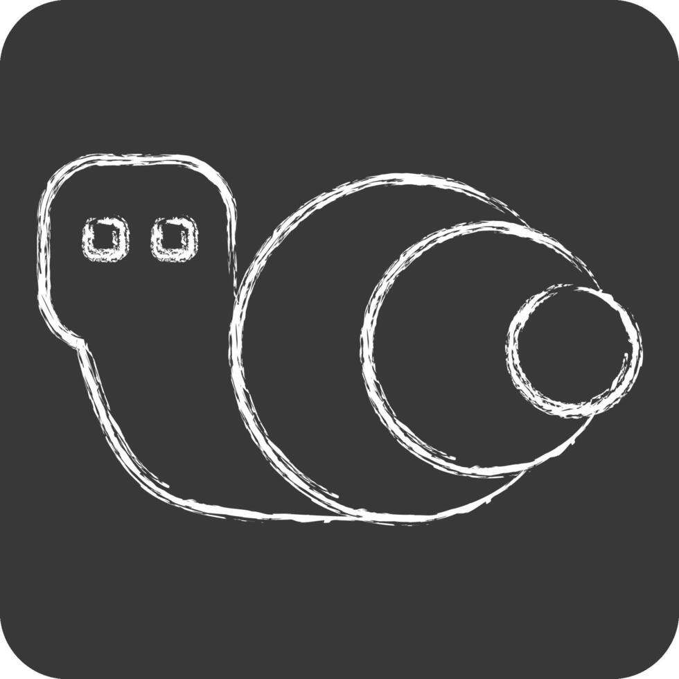 Icon Snail. related to Animals symbol. chalk Style. design editable vector