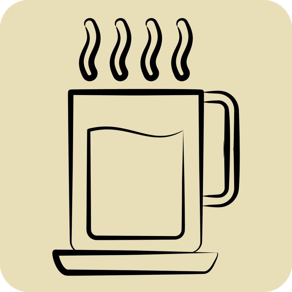 Icon Espresso. related to Beverages symbol. hand drawn style. design editable vector
