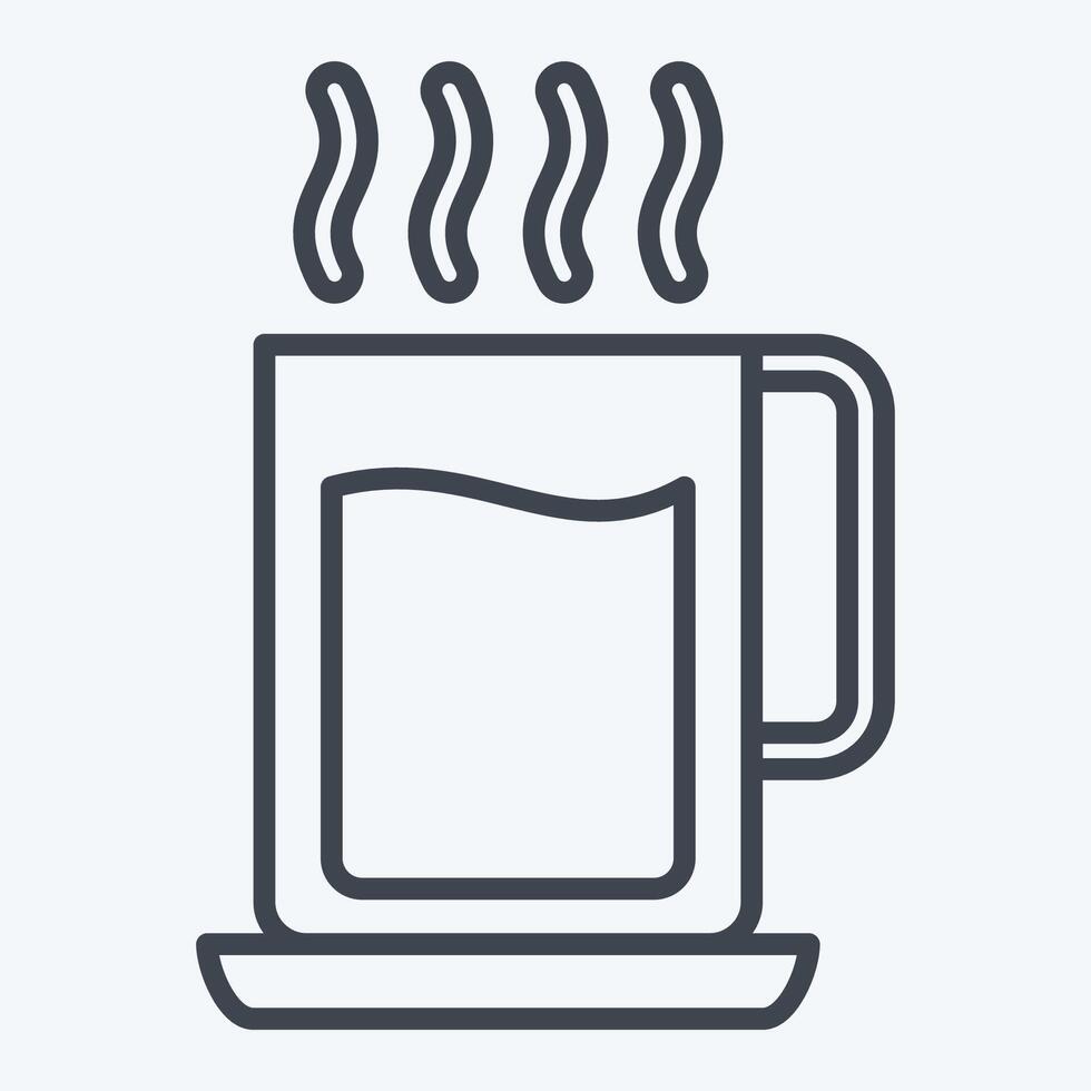 Icon Espresso. related to Beverages symbol. line style. design editable vector