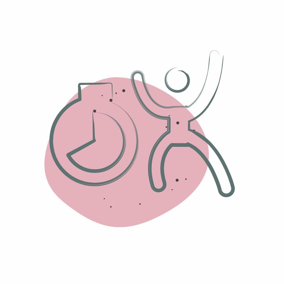 Icon Countdown. related to New Year symbol. Color Spot Style. design editable vector