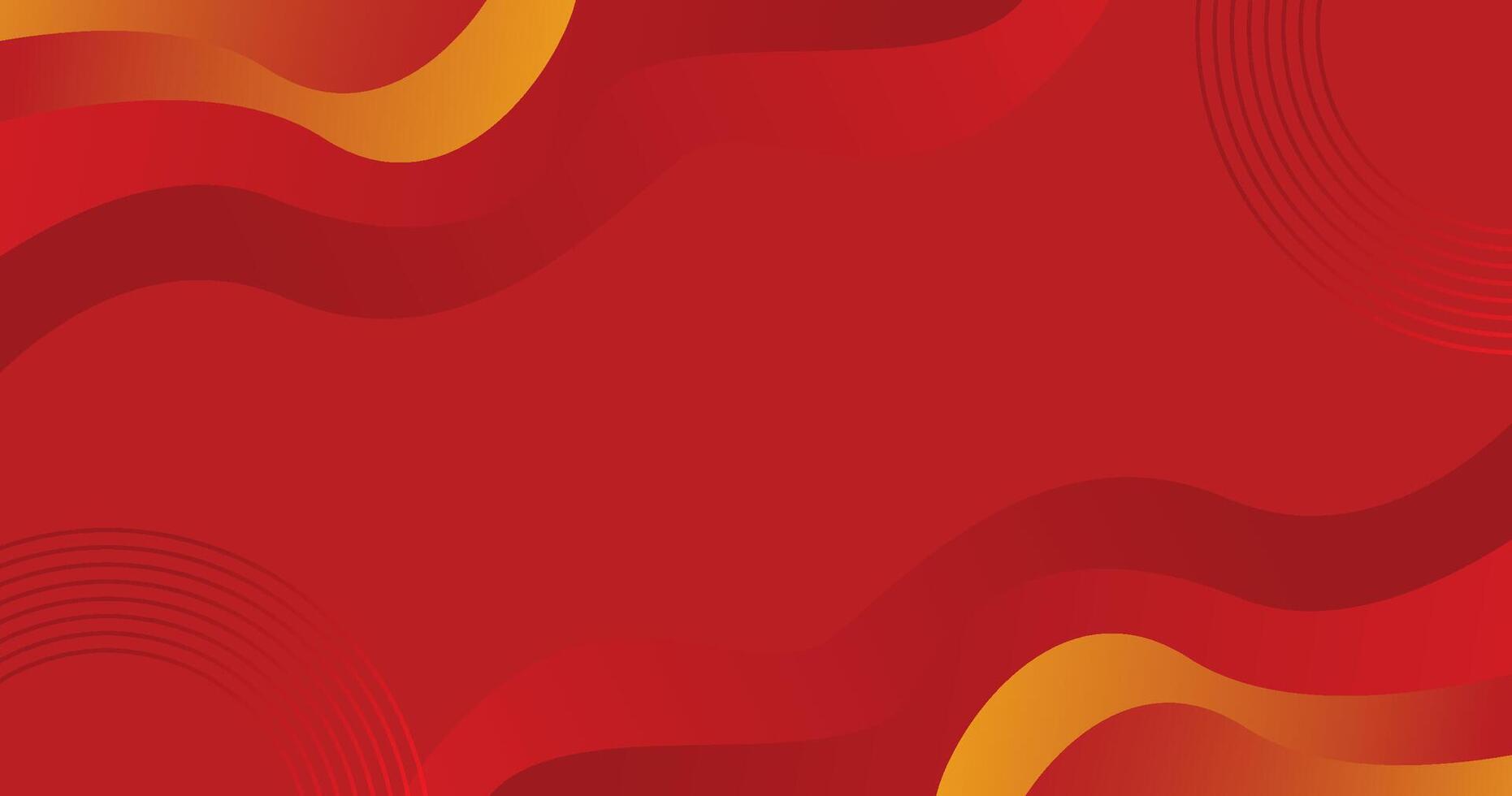 Elegant Red and Gold Abstract Background With Wavy Lines and Circular Patterns vector