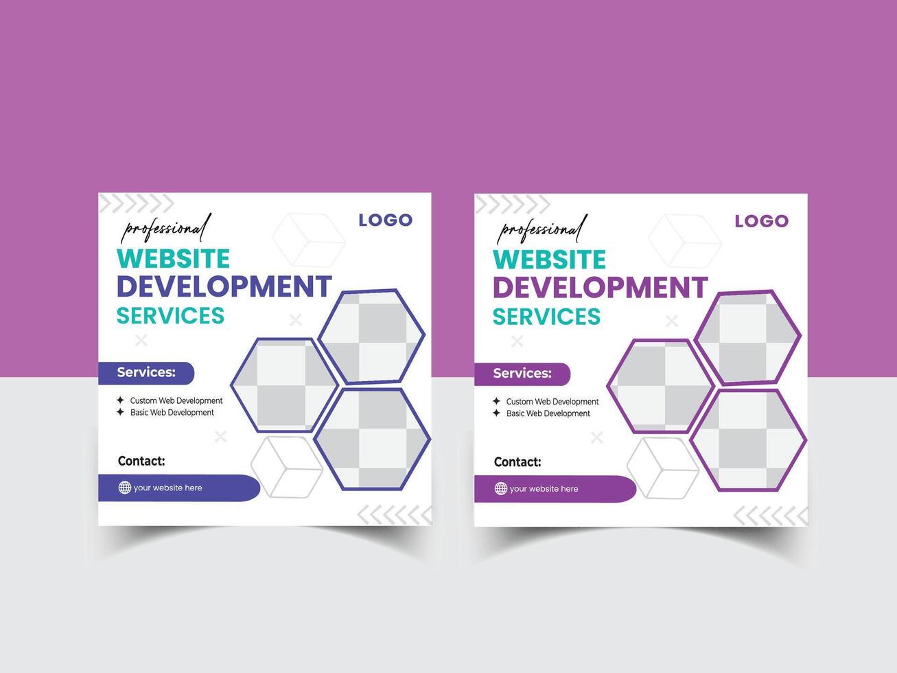 A webpage for web design is shown on a screen post design vector