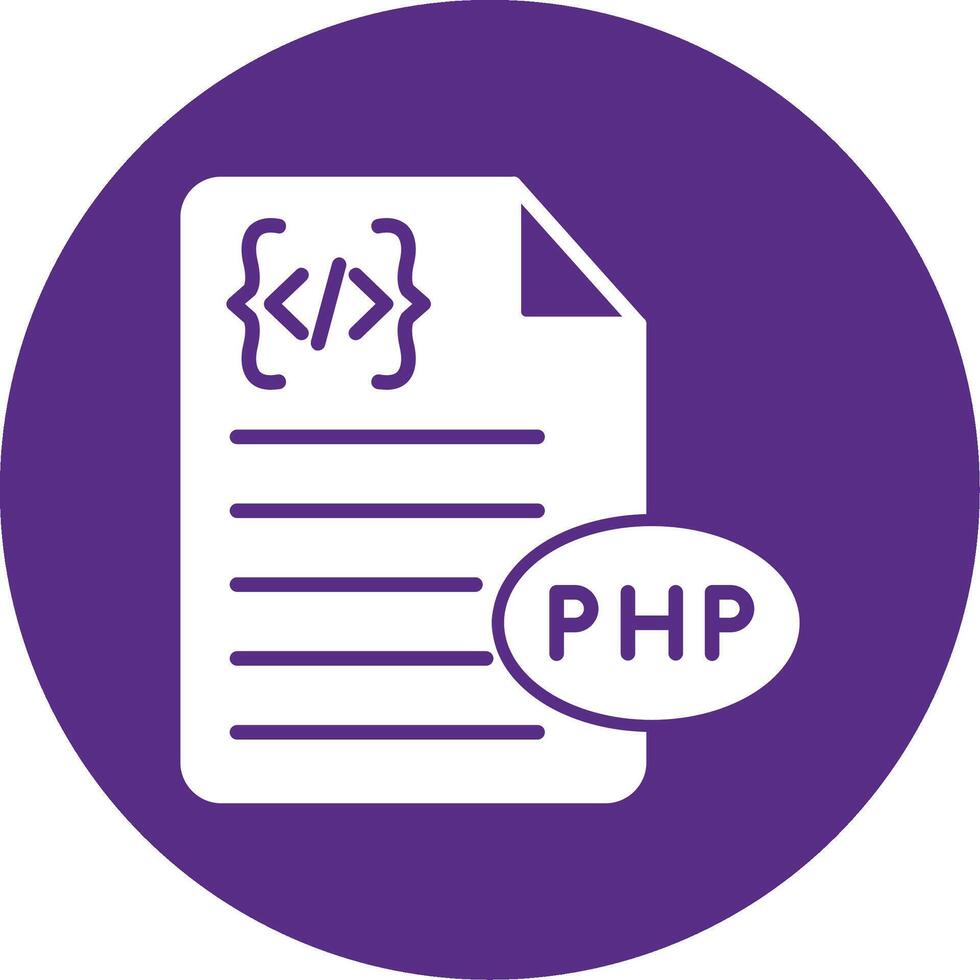 php backend guión archivo glifo multi circulo vector