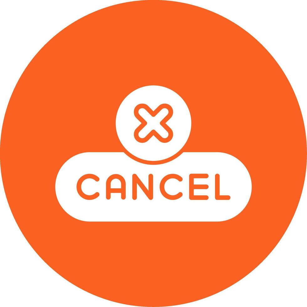 Cancel Action Button Glyph Multi Circle vector