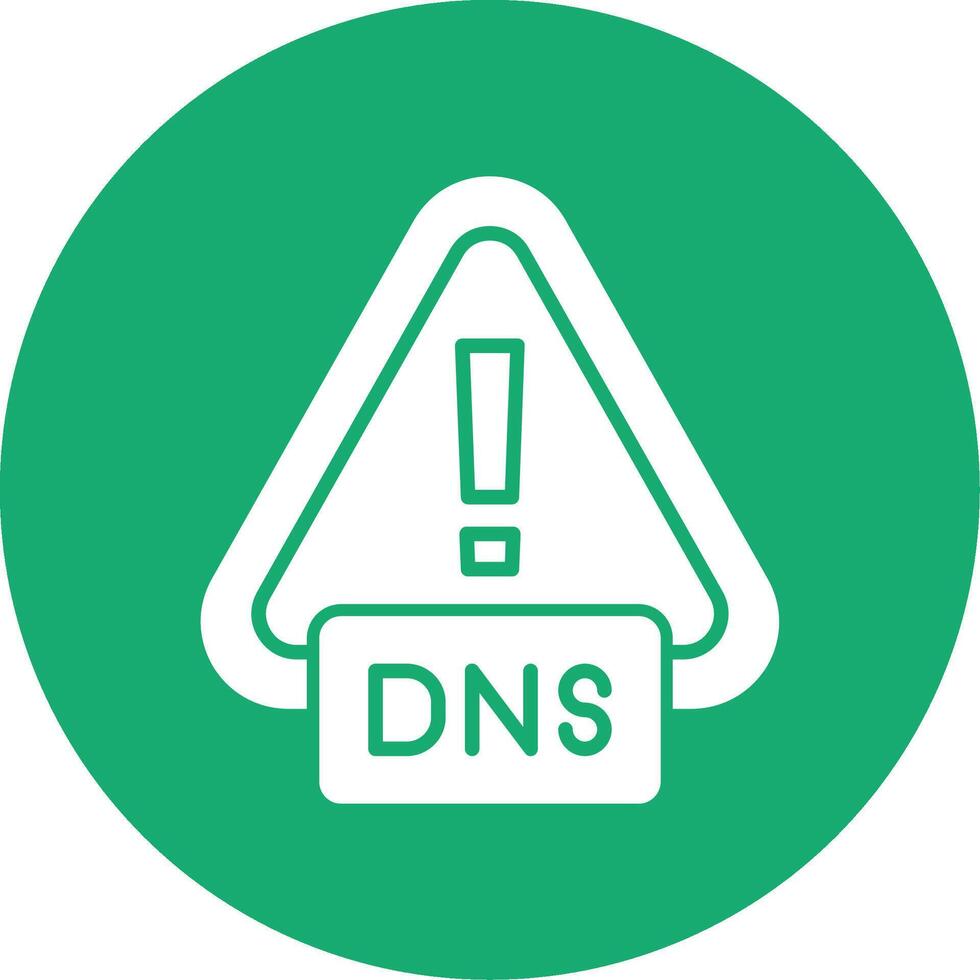 DNS Resolution Failed Glyph Multi Circle vector