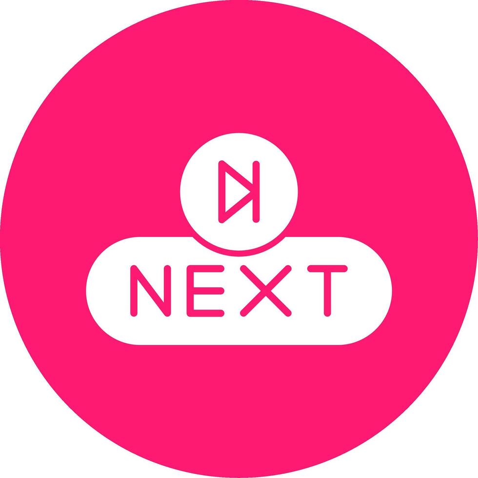 siguiente paso botón glifo multi circulo vector