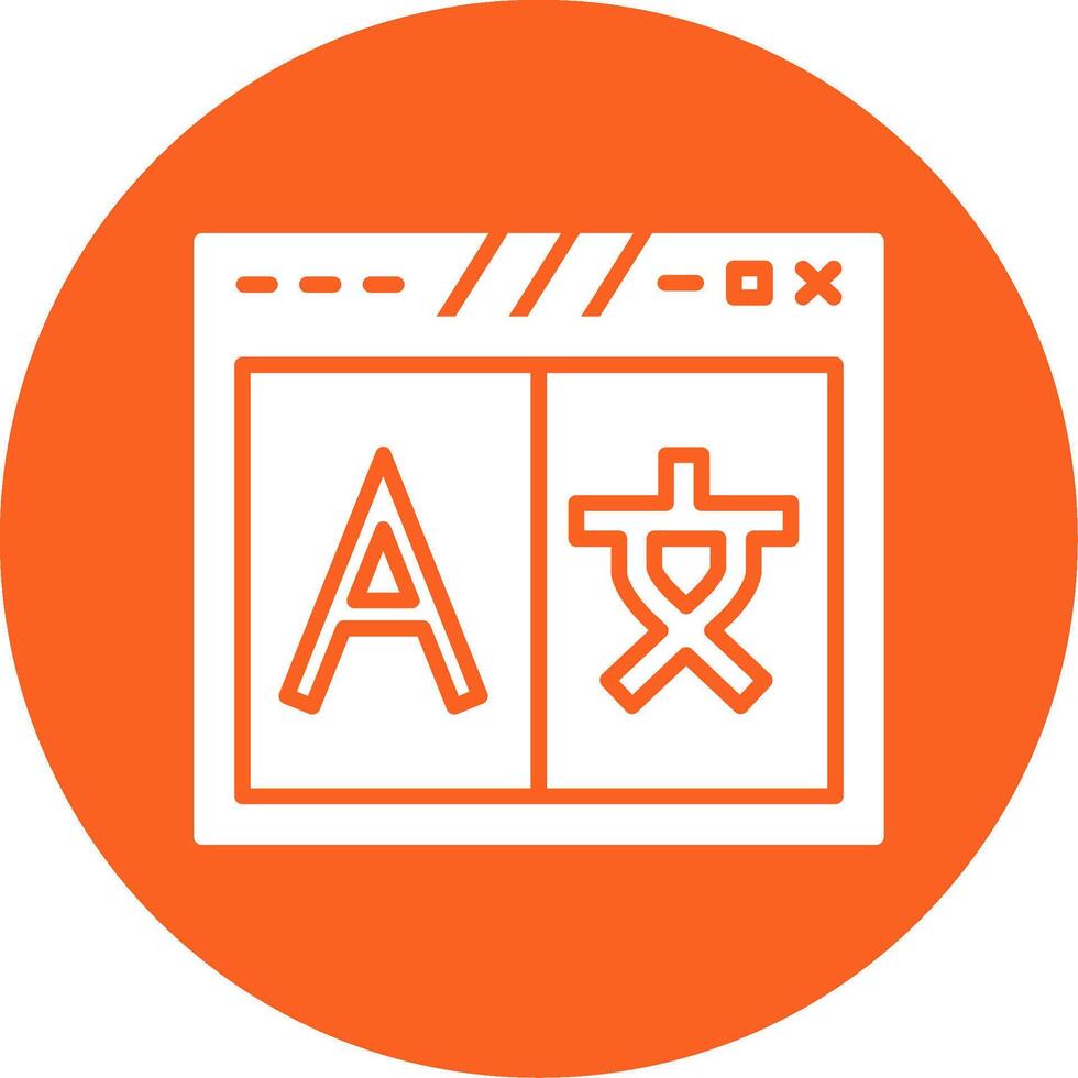 Language Switcher Dropdown Icon Glyph Multi Circle vector