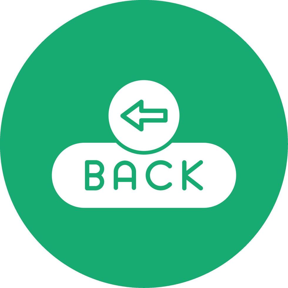 Back Navigation Button Glyph Multi Circle vector