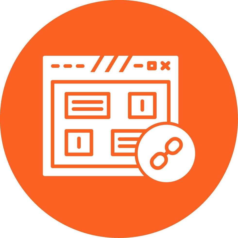 Hyperlinked Web Page Link Glyph Multi Circle vector