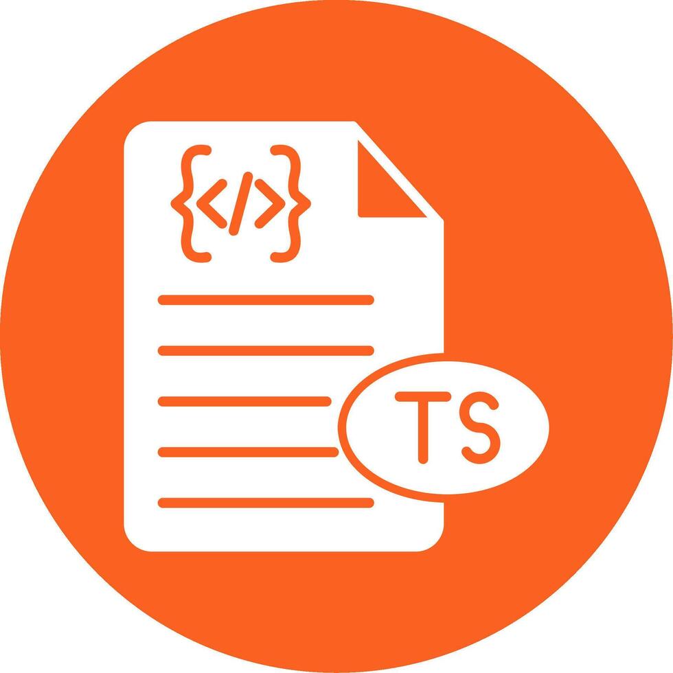 TypeScript Typed Code Icon Glyph Multi Circle vector