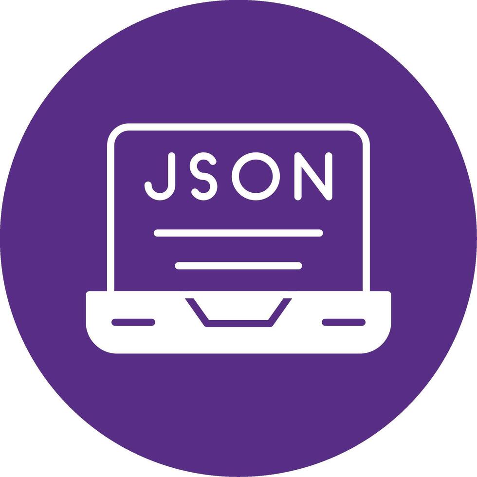JSON Data Format Block Glyph Multi Circle vector