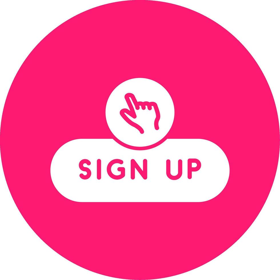 Sign Up Form Button Glyph Multi Circle vector