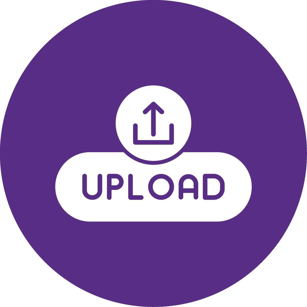 File Upload Button Glyph Multi Circle vector
