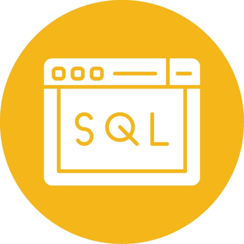 SQL Query Language Snippet Glyph Multi Circle vector