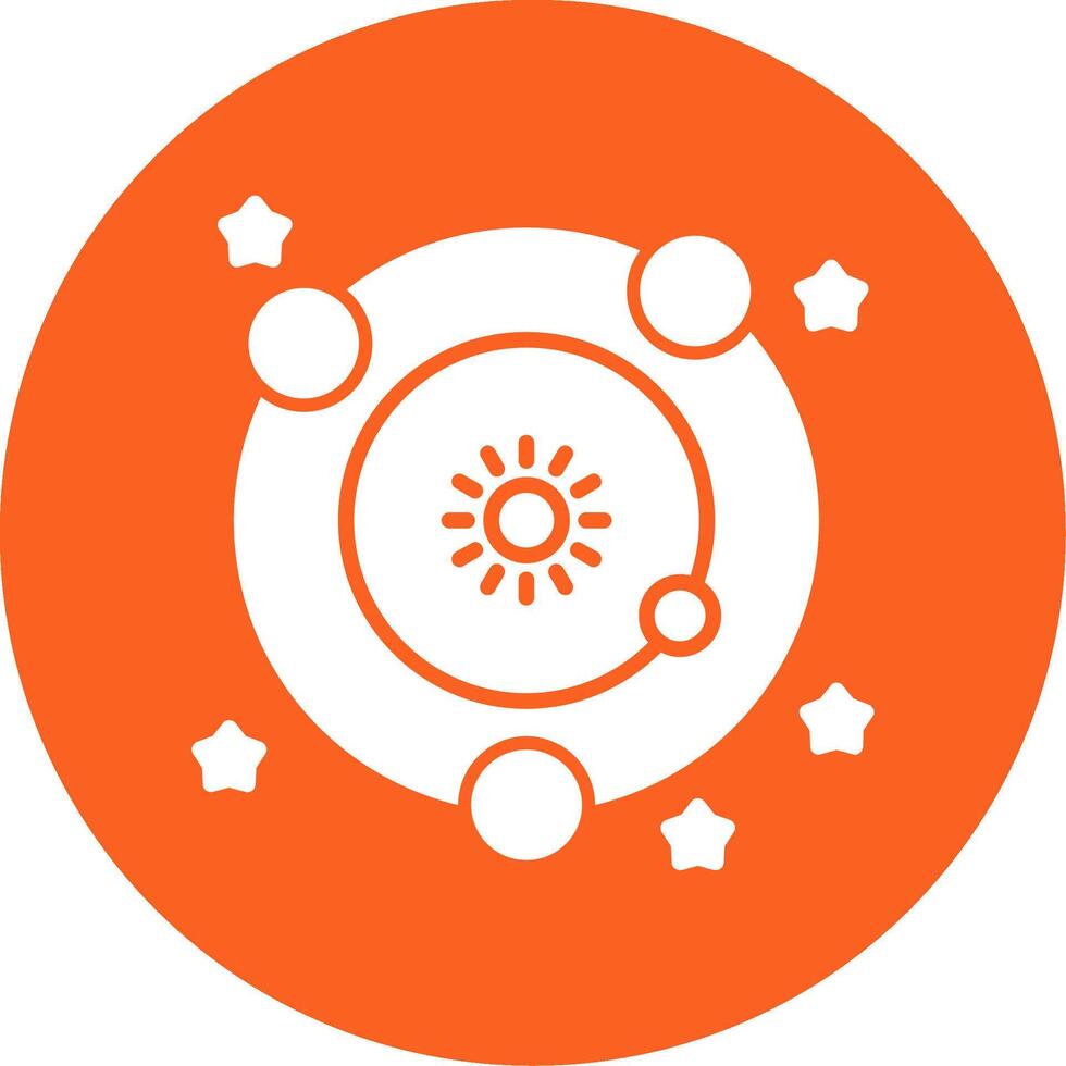 Solar System Orbit Diagram Glyph Multi Circle vector