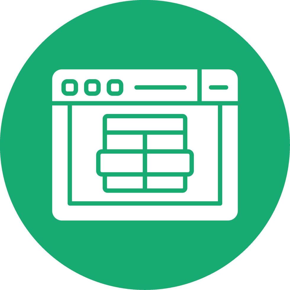 MySQL Server Icon Glyph Multi Circle vector