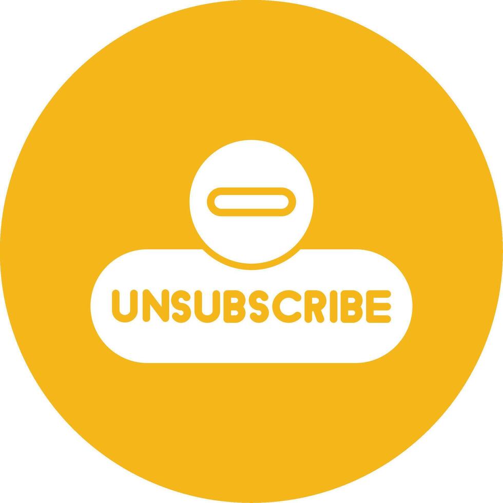 Unsubscribe Alert Button Glyph Multi Circle vector