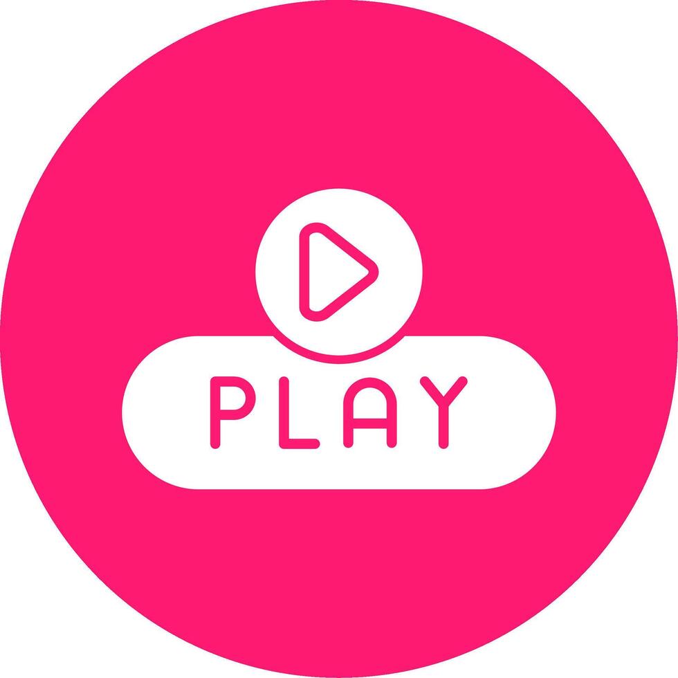 Media Play Button Glyph Multi Circle vector