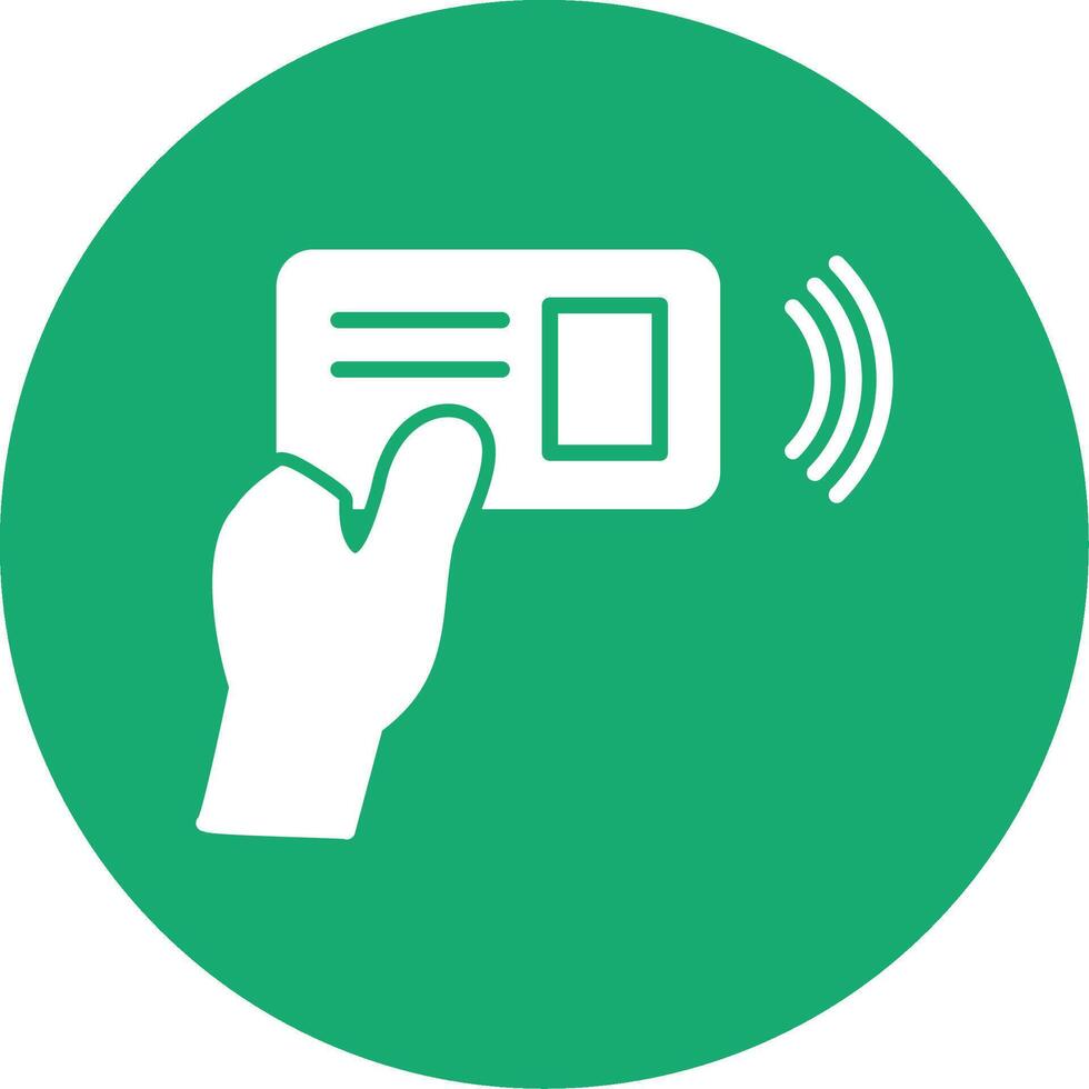 NFC Card Reader Terminal Glyph Multi Circle vector