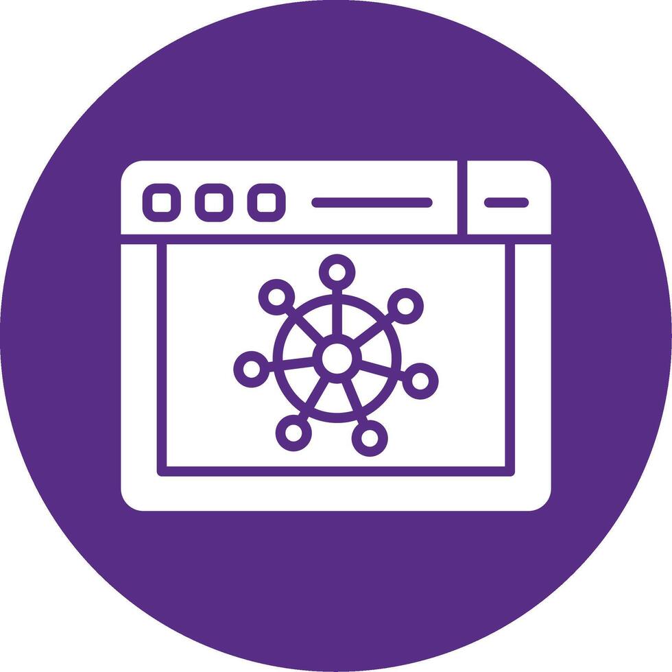 Kubernetes Cluster Management Glyph Multi Circle vector