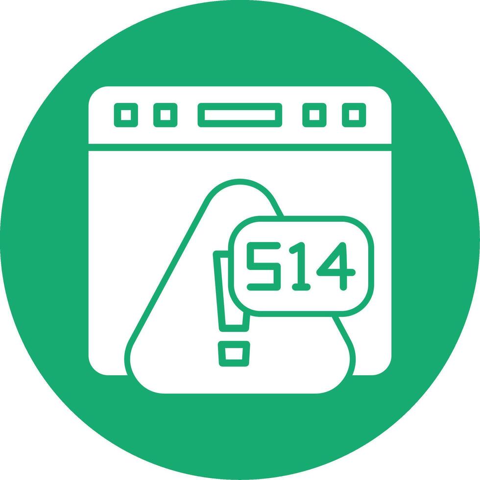 Error 514 DNS Resolution Timeout Glyph Multi Circle vector