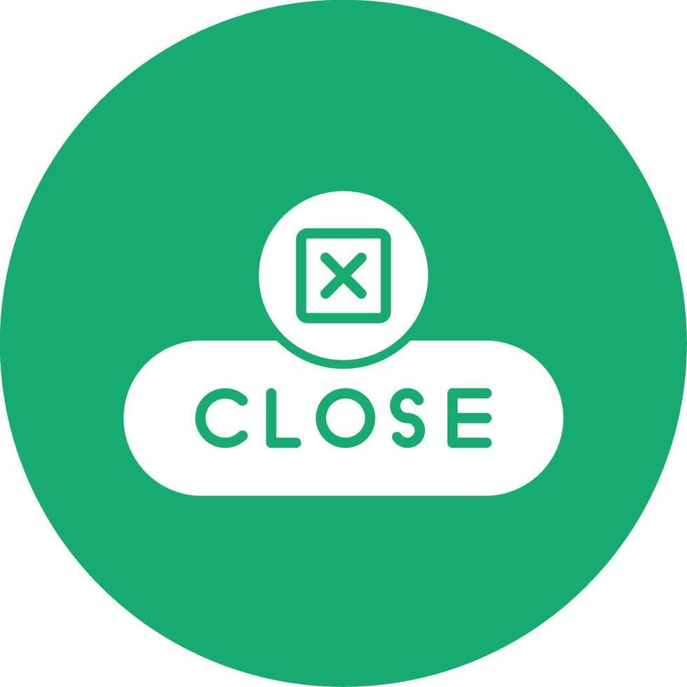 Close Window Button Glyph Multi Circle vector