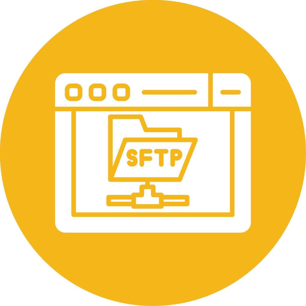 sftp seguro transferir protocolo glifo multi circulo vector