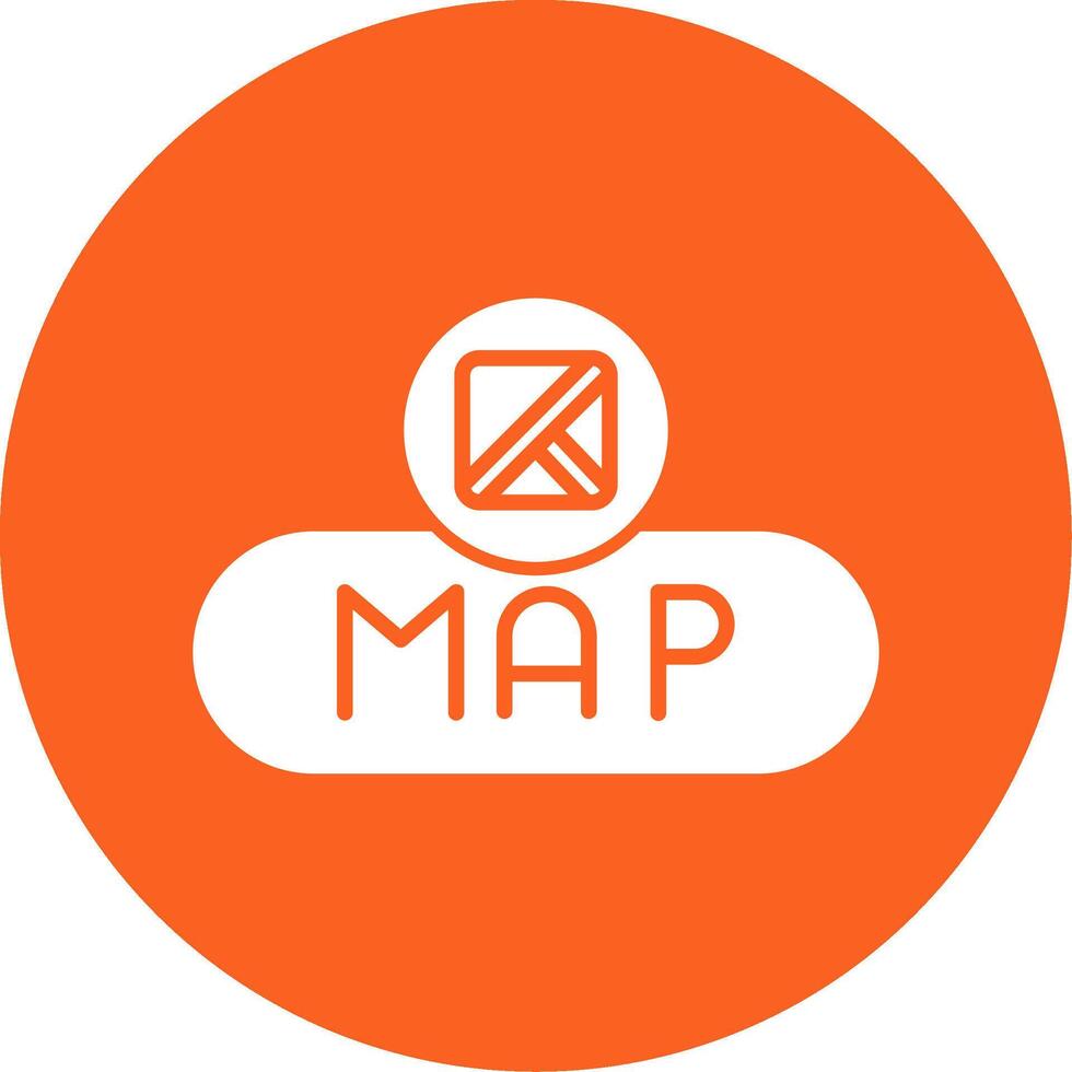 View Map Button Glyph Multi Circle vector