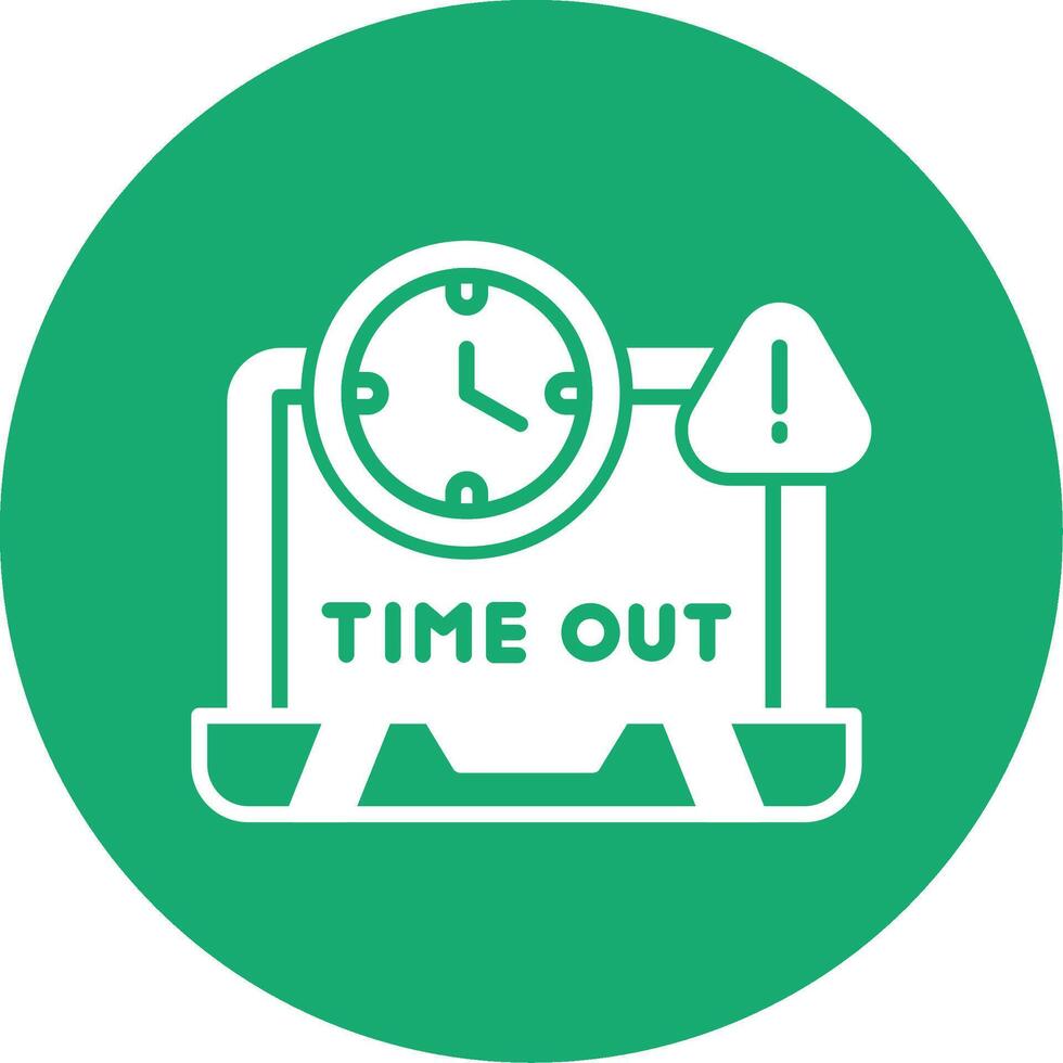 Request Timeout Error Glyph Multi Circle vector