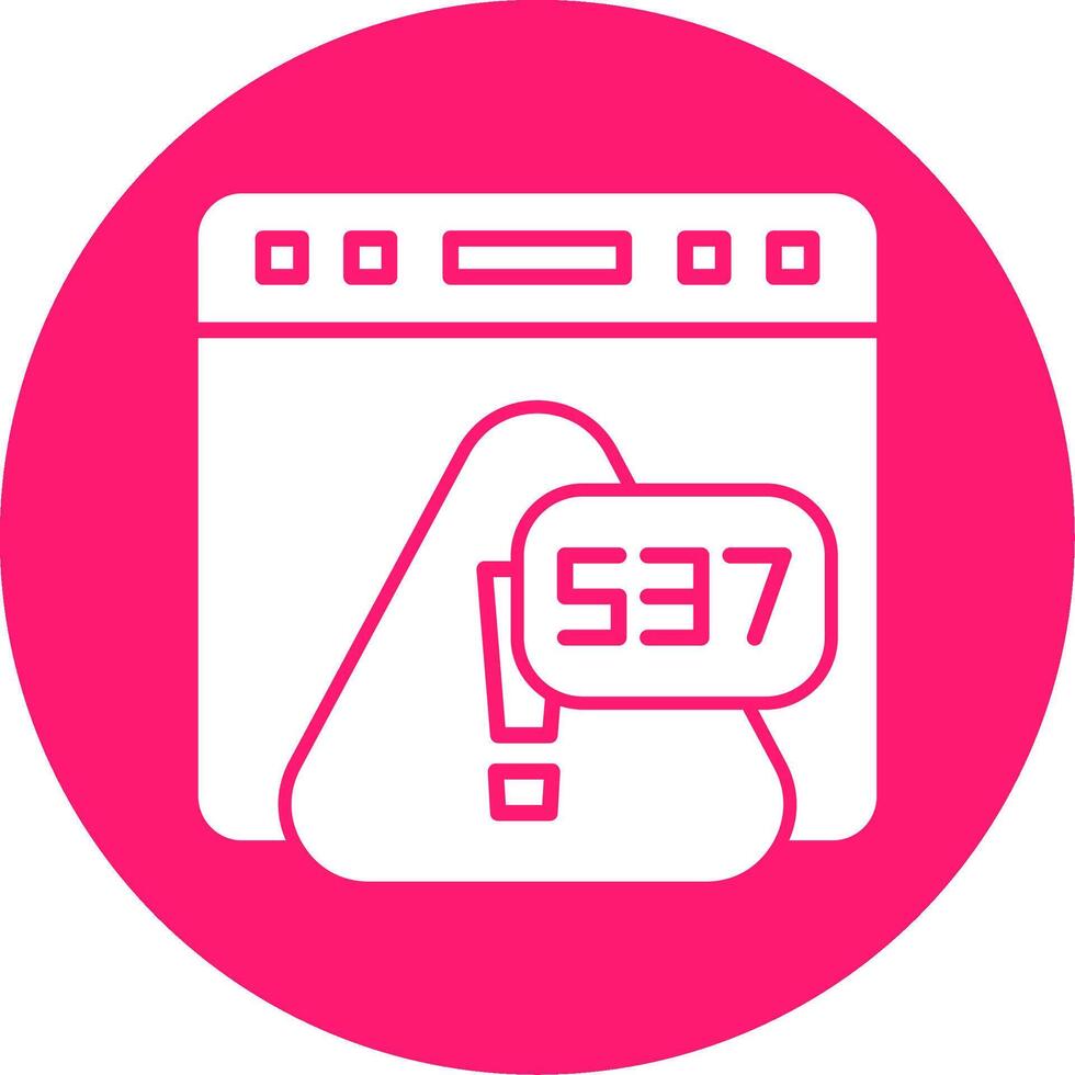 Error 537 Redis Cache Failure Glyph Multi Circle vector