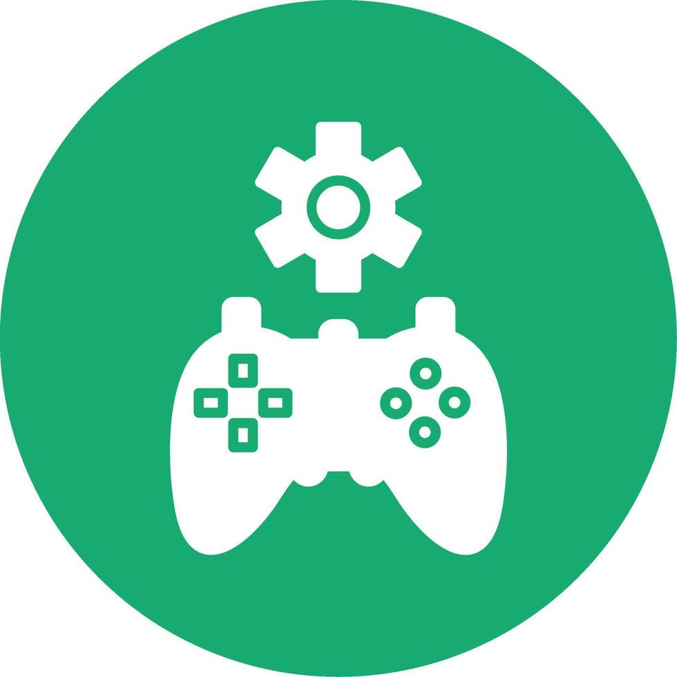 Main Game Menu Interface Glyph Multi Circle vector