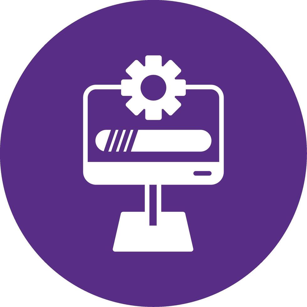 Required Software Update Alert Glyph Multi Circle vector