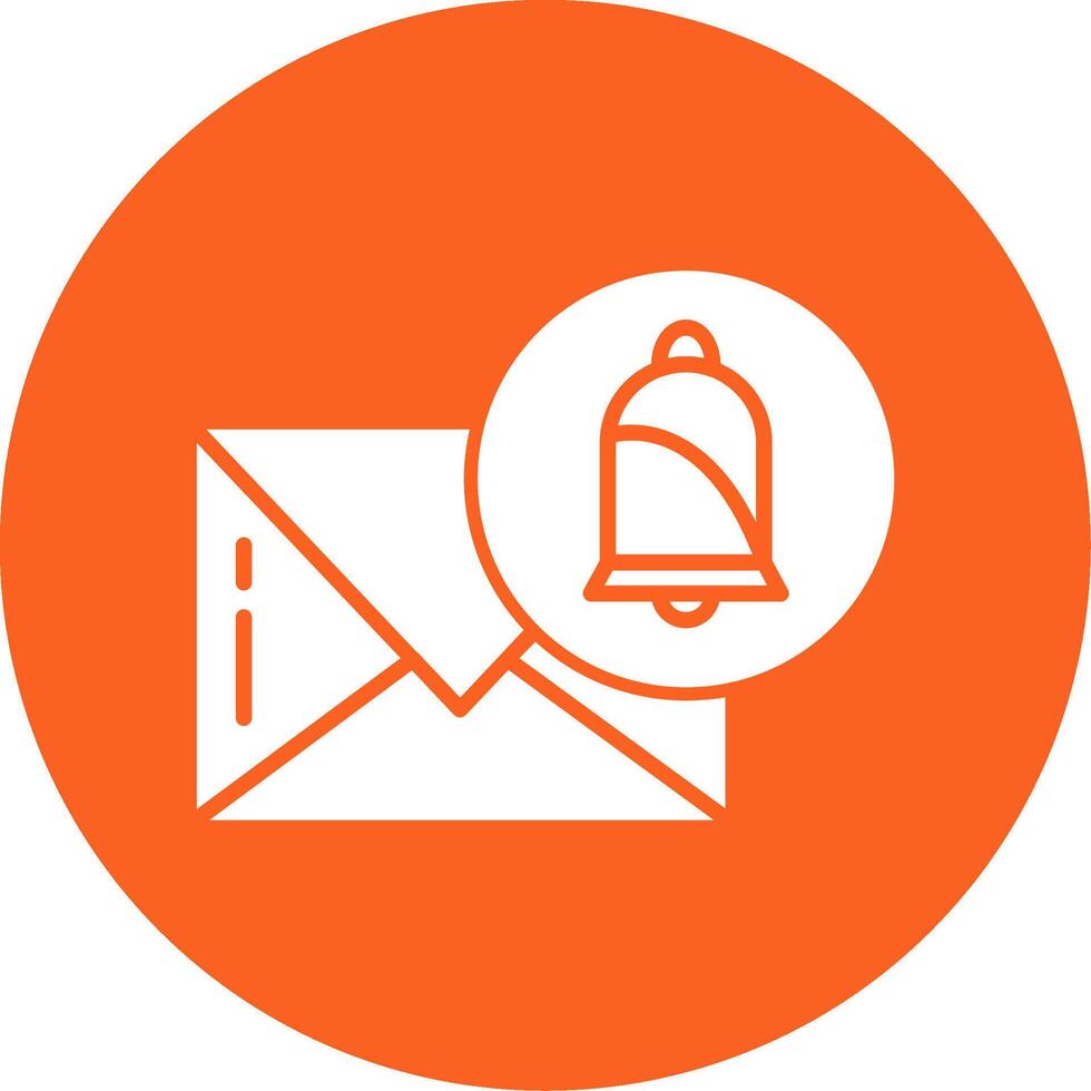 entrante correo electrónico notificación icono glifo multi circulo vector