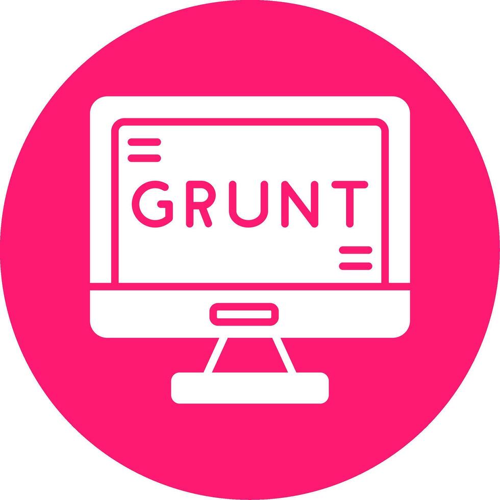 Grunt JS Task Runner Glyph Multi Circle vector