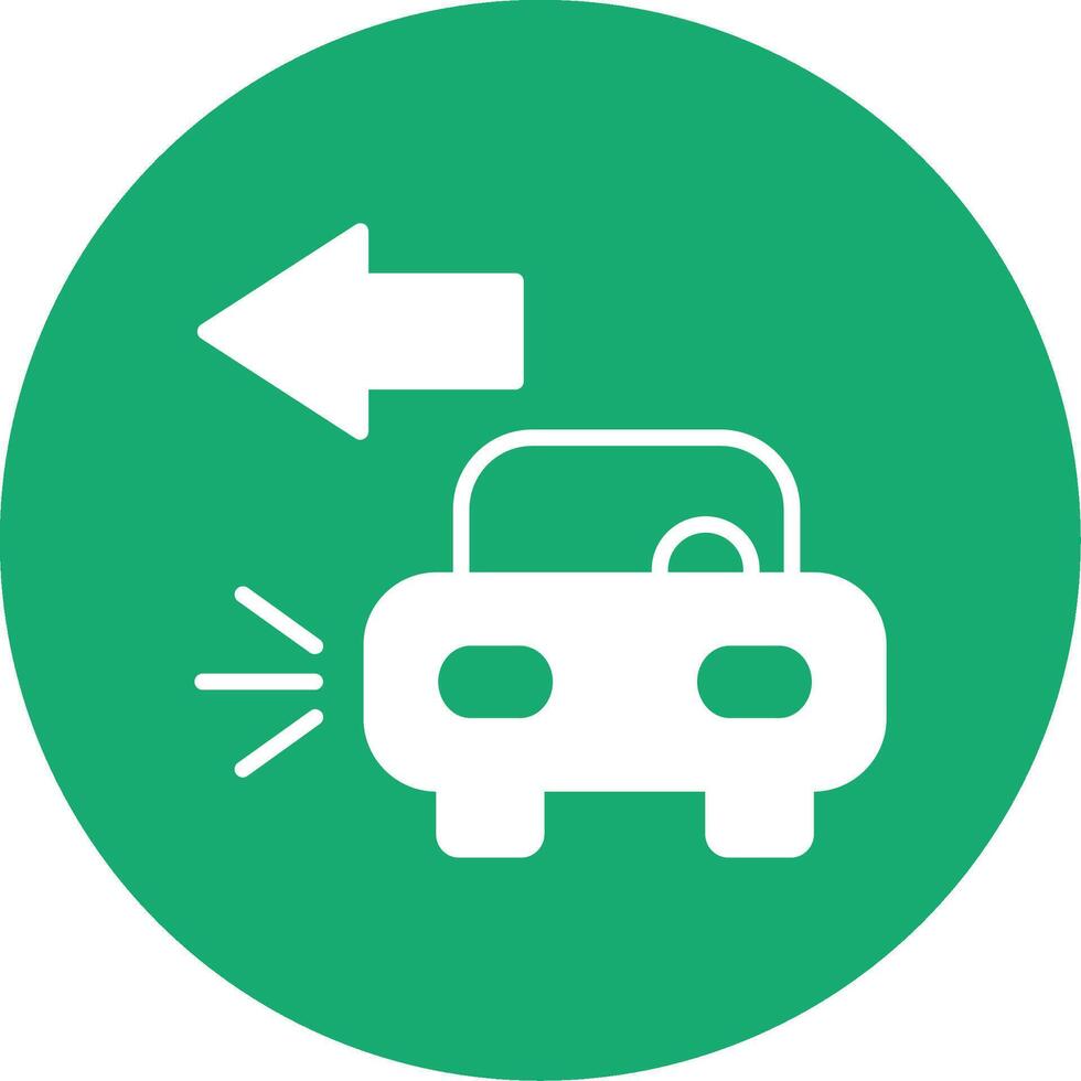 Blinking Turn Signal Light Glyph Multi Circle vector