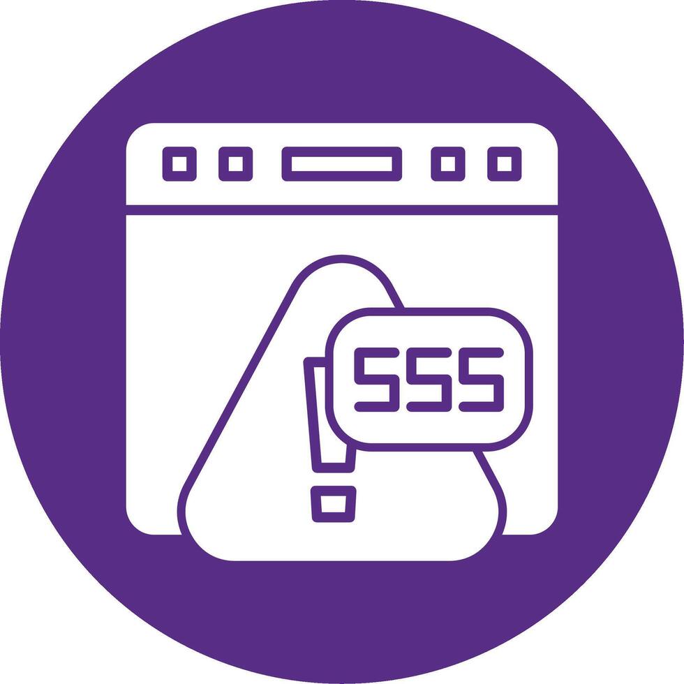 error 555 almacenamiento en caché sistema error glifo multi circulo vector